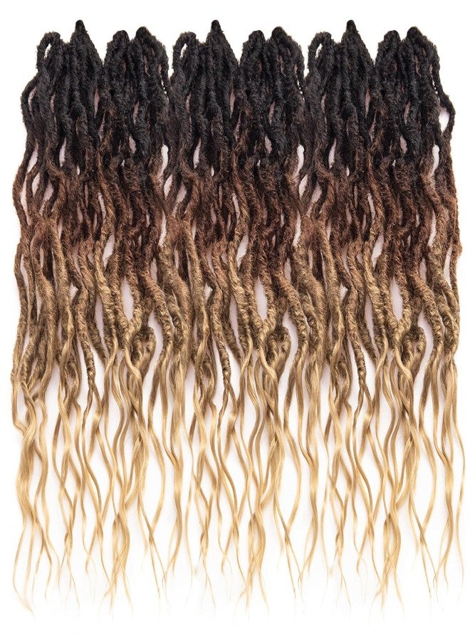 SuyiIRL Faux Locs Crochet Hair For Women Soft Locs 24 Inch Goddess Crochet Hair Curly Ends Dreadlocks Boho Style Synthetic Braiding Hair Extensions(6 Packs,1b/30/27) - Image 4